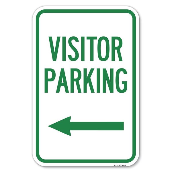 Signmission Reserved Parking Sign Visitor Parking A Heavy-Gauge Aluminum Sign, 12" x 18", A-1218-23024 A-1218-23024